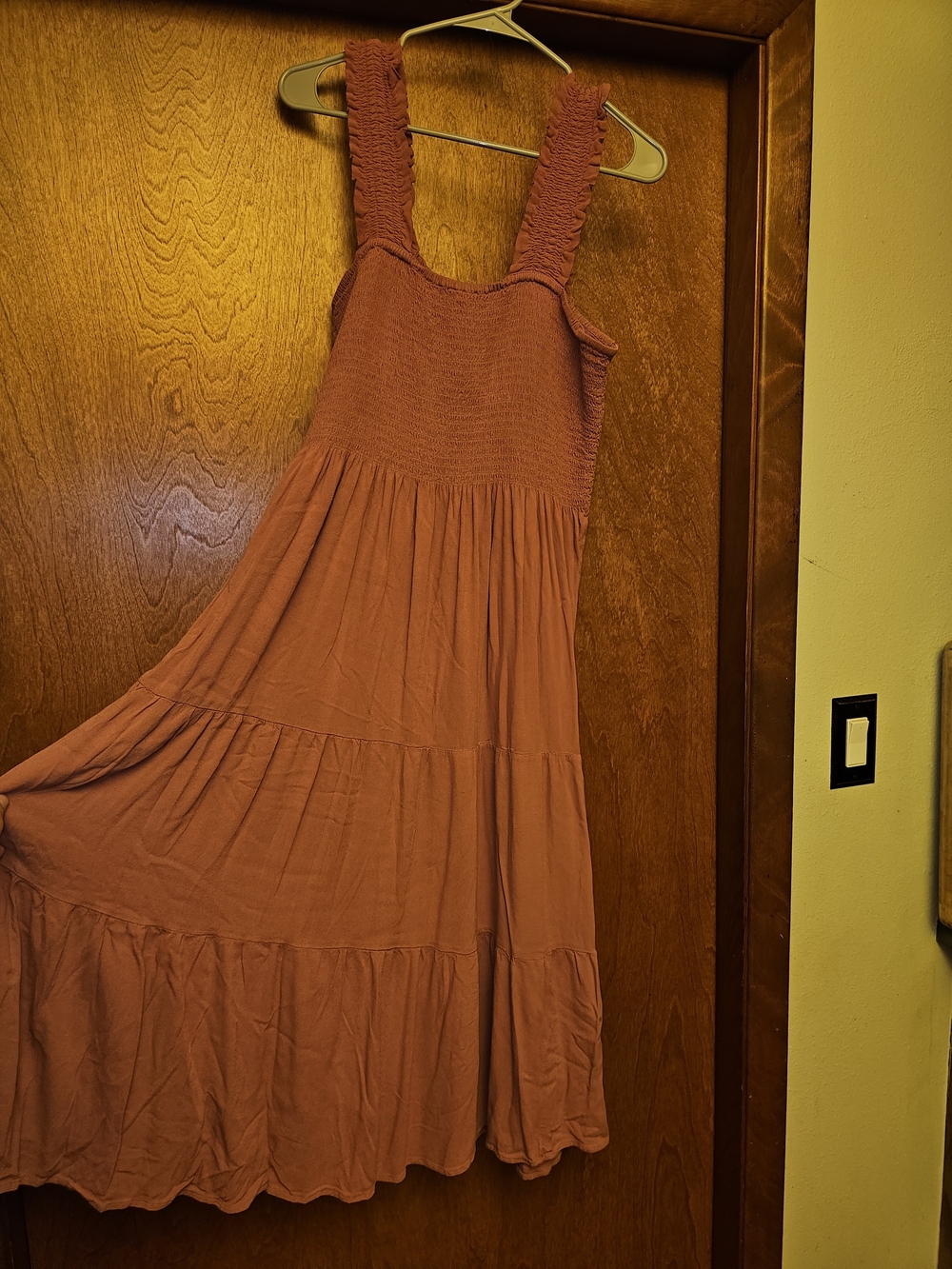 Aerie Smocked Dress with Ruffled Straps